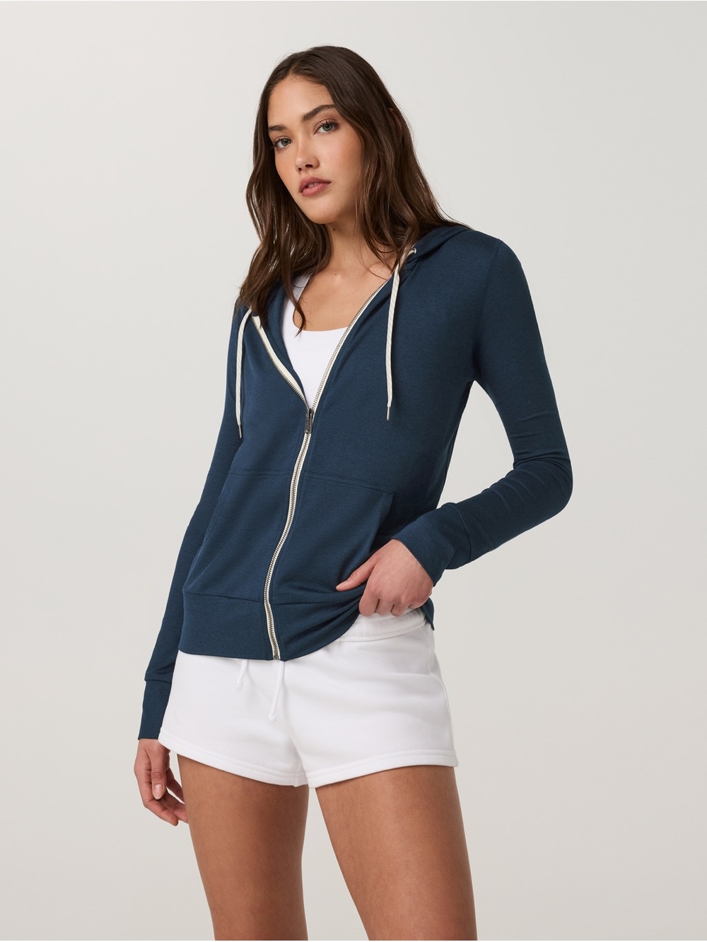 Vuori Blue Coast Heather Halo Performance Hoodie 2.0